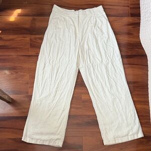 Abercrombie & Fitch Sloane White Wide Leg Pants